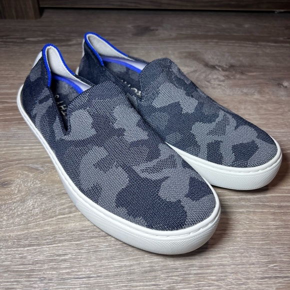 Rothy's The Sneaker Gray Camo Women Slip On Low Top Shoes Size 8 - Picture 1 of 10